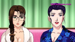 2 Sweethearts Probe Wild Dreams Together - ANIME PORN