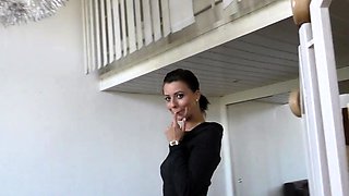 Big-Titted Brunette MILF's Casting Blowjob