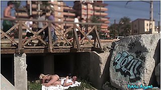 Full Video - Blonde Beach Babe In Bikini Has Risky Sex In Public With Bikini Babe And Liz Rainbow