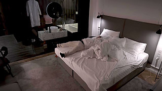 Horny Stepmom Shares Bed, in Hotel with Stepson After Party Dada Deville, Real Amateur MILF