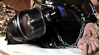 Femdom fetish mistresses fuck bdsm loser with strapon