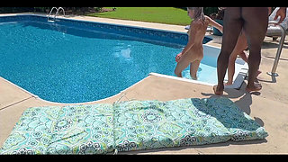 Poolside Double Hotwife BBC Threesome with Fix Lora Cross and Tatiana Steele