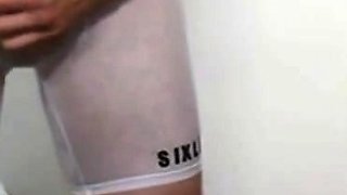Twink's Webcam See-Through Mesh Cum Show