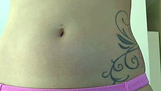 Sunbathing on the balcony topless