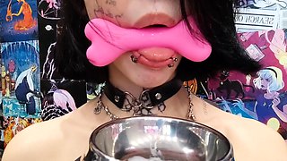 Cute curly brunette solo webcam masturbation