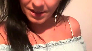 Soft Blue Dress, No Bra - Natural Tease in the Light