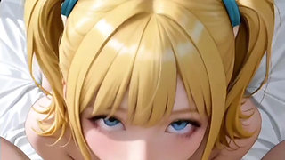 Hentai anime - I find my naked wife in bed waiting for me to her