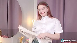 Schoolgirl Vivi Rides Her Dildo and Cums Hard After Class