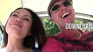 Petite Thai MILF riding in a Tuk Tuk