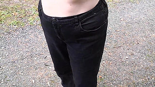 Punishment Walk - Stuffing Her Bra and Panties in the Woods