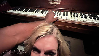 Fun Charlie Challenges Doc Chocolate to a Piano Blowjob