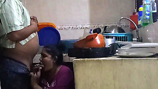 Fucking and Sucking with the Employee in the Kitchen