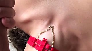 Mexicana blowjob with her big boobs