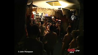 Blonde Babe Sandra Star Gangbanged Live on Stage - Hardcore Group Sex & Bukkake