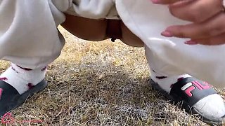 Amelia Queen Public Pissing Compilation: Outdoor Pee & Golden Shower in Nature POV