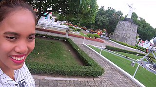 Thai girlfriend day out and sex at home