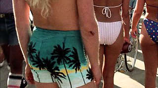 Big boobed babe tit fucks a lucky fuckpole