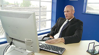 Cum on tits for the big ass MILF secretary