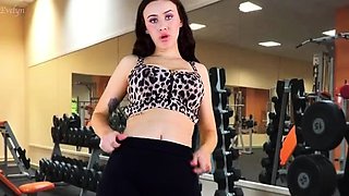Goddess Evelyn - Cum In Your Pants Gym Perv