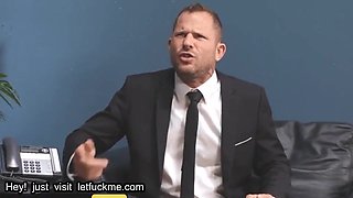 cumshot inked alison avery deep throats bosses dick -