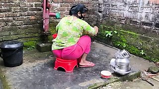 Desi Bhabhi First Time Anal with Brother-in-Law - Tight Pussy Fucking Outdoor