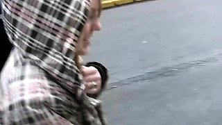 Toilet slut sucking cock