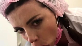 Sexy Nurse Blows Patient in Exam Room