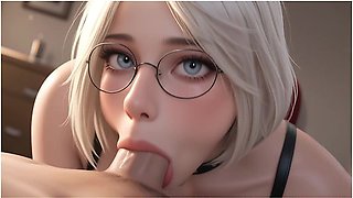 Car Toon - Ai Generated - Short Hair Cutie Gets Fucked Hard Pov