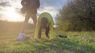 The Anal Granny Outdoors!!!