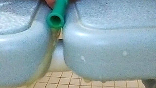 Pissing an fucking my pussy