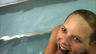 Wild Night and Friend Films Us in the Hotel Pool