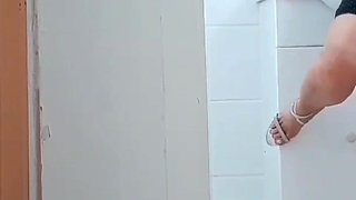 Selena's Posing and Sex Games Half Clothed in Heels