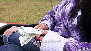 Public Pickups - Brunette Czech El Storm Rides Bumper Cars & Gives Steve a POV Blowjob with Steve Q & Gets Doggystyle Fuck