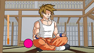 Steamy anime mashup with One Piece, Genshin Impact, and Disney themes