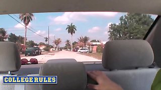 College rules - wild coeds submit a video with public displaying, car oral jobs, and steamy fantasies