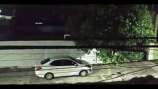 Fucks with Lover in the Car in Front of the House and Comes Back Full of Cum Smiling