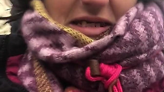 Flashing My Tit with Rock Hard Nip in Fucking Filthy Weather