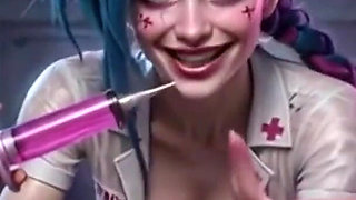 Jinx Nude Oiled Compilation Different Outfits and Poses Arcane Hentai