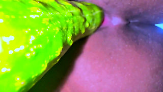 Egyptian Hot Unmarried Girl Riding on Big Cucumber When Her Parents Are Not at Home