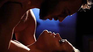 Brunette MILF Chloe Rose and her sexy shaved pussy devoured by Dorian's expert tongue