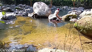 Naughty Girl Called Me to Go to the Waterfall