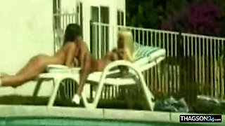 Mature Blonde Babe Stretched Wide in Outdoor Anal Action