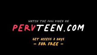 Halloween Party Sex: Teen in Kitty Costume Gets Rough Fuck from Big Cock