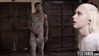 Blind petite blonde teen railed with BBC