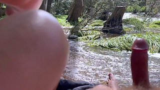 Public Nude Adventures Flooding River Handjob