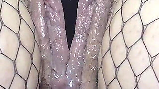 MILF Thrusting Vibrator Masturbation & Stuffing Panties in Fat Pussy
