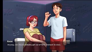 Quiet Girl Judith Anal Fuck in Summer Heat - Summertime Saga Wild 4K HD