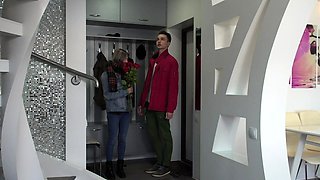 Blonde Laura Crystal with big boobs