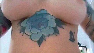 Big boobs milf masturbates with her dildo