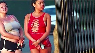 Sexy Street Hookers Strut Their Stuff